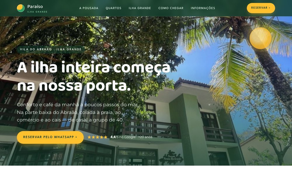 Site Pousada Paraíso — Pousada